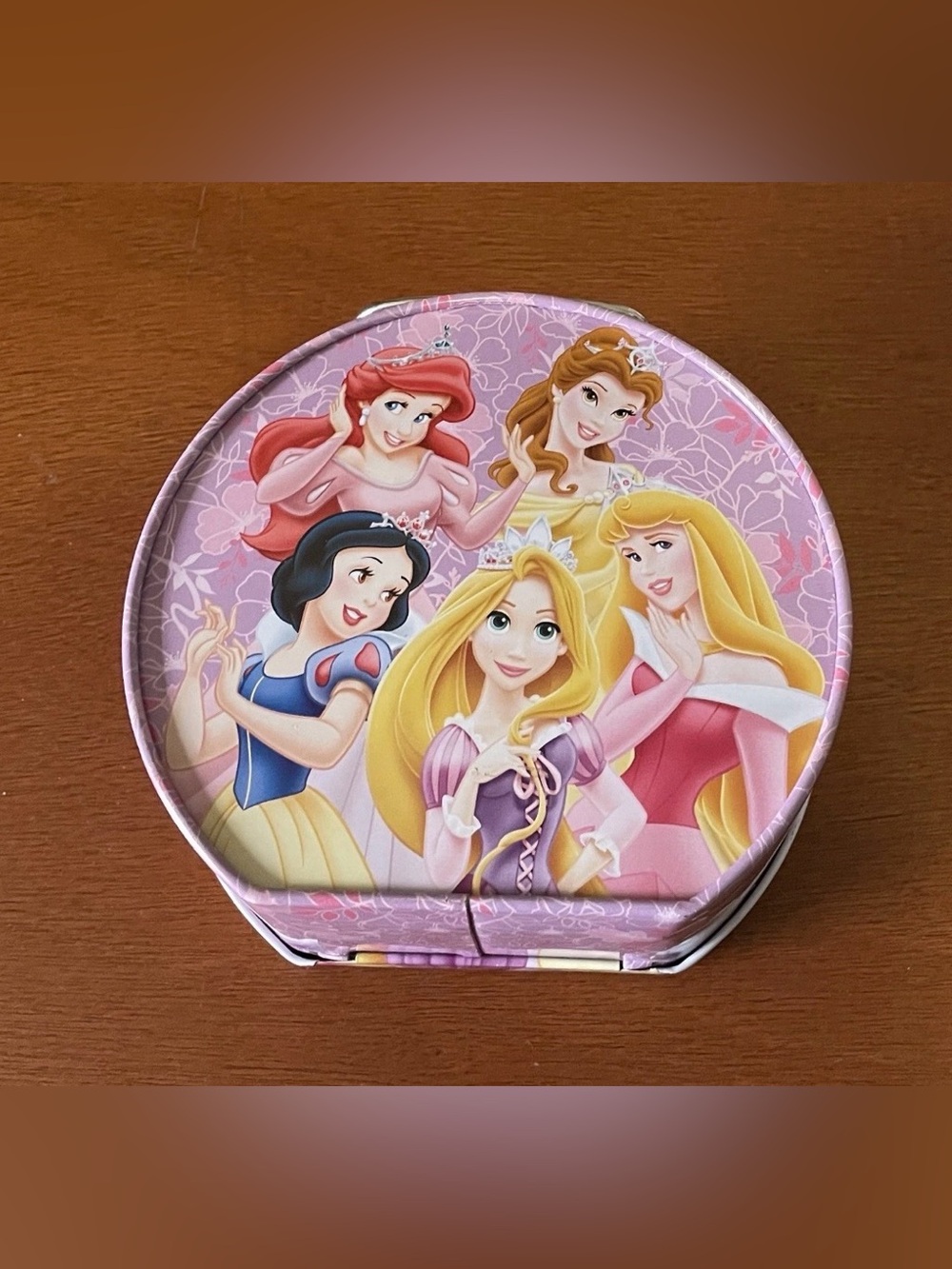 DISNEY PRINCESS Tin Metal Box Mini Container Handle - Picture 3 of 11